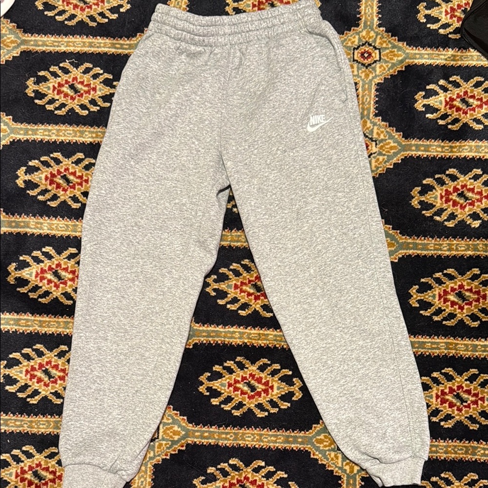 Nike Gray Sweatpants Relaxed Fit Elastic Cuffs for $25
